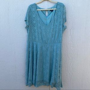 Teal Torrid Floral Lace Dress